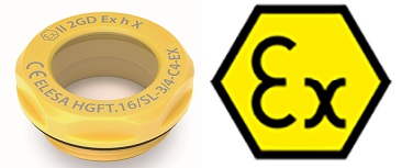 Accessori Elesa per sistemi idraulici conformi alla Direttiva Europea ATEX