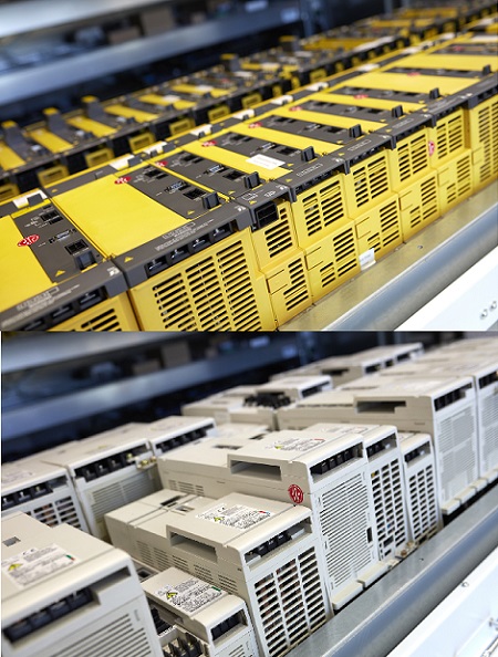 La forte specializzazione ha portato Assistec a organizzare un ampio magazzino ricambi FANUC e Mitsubishi.