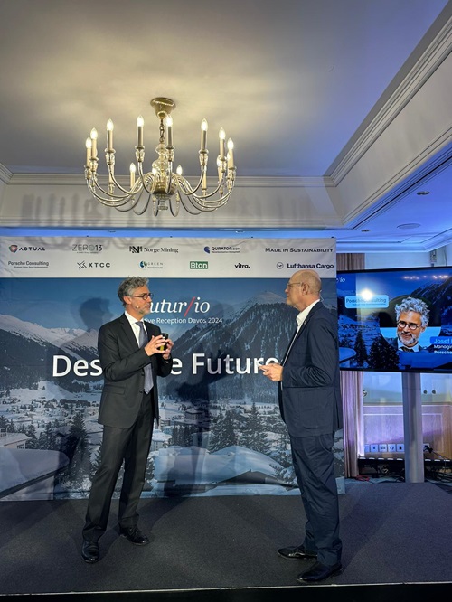 Josef Nierling, CEO di Porsche Consulting, e Harald Neidhardt, CEO and Curator di Futur/io durante il World Economic Forum 2024.