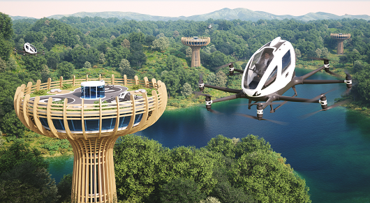Baobab Vertiport di Giancarlo Zema Design Group per eVertiSKY.