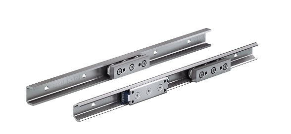 Le guide X-Rail nella variante anticorrosione, in acciaio inox a basso tenore di carbonio 1.4404 (AISI 316L) abbinate a cuscinetti 1.4110 (AISI 440).