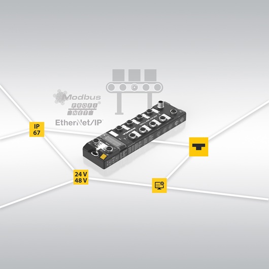 Il modulo TBEN-LL-4RMC di Turck progettato per portare automazione intelligente direttamente sulle linee di trasporto logistiche e intralogistiche.